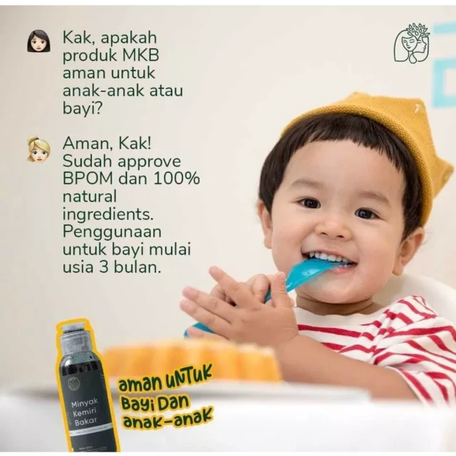 Minyak Kemiri Bakar MKB Aman untuk Bayi Usia 3 Bulan